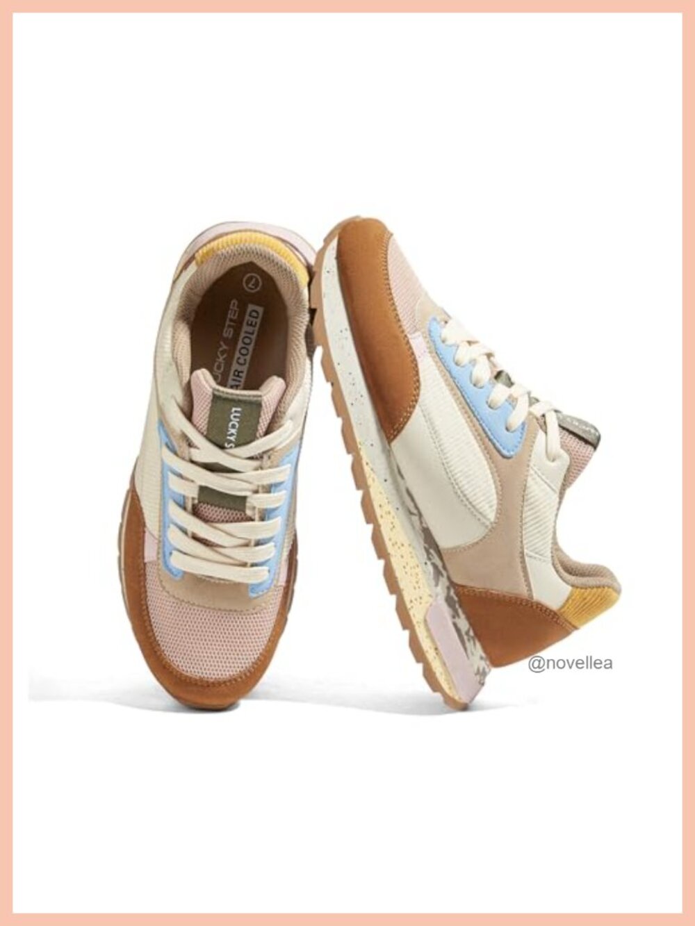 Women's Chunky Fashion Sneakers PU Mesh Cushion Platform Walking Shoes